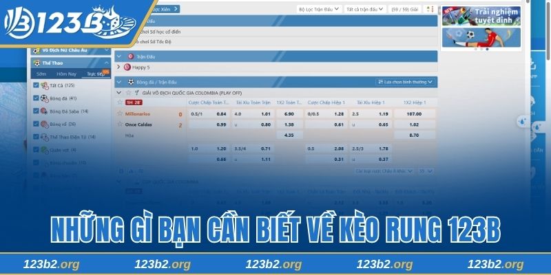 Những gì bạn cần biết về kèo rung 123B