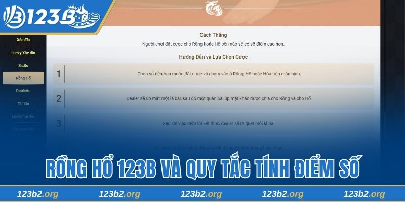 Rồng hổ 123B và quy tắc tính điểm số